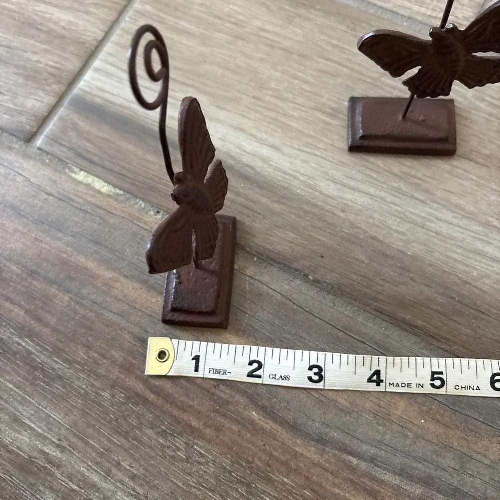 2 Butterfly Dragonfly Bug Shaped Wire Clip Picture/Note/Memo Holder-Colorful‎ 5